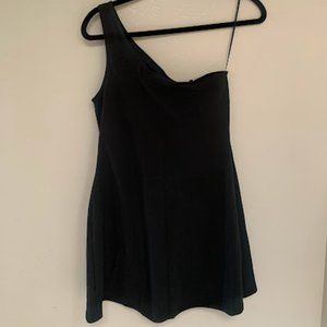 Abercrombie & Fitch One Shoulder Traveler Dress - Black